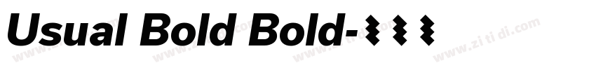 Usual Bold Bold字体转换